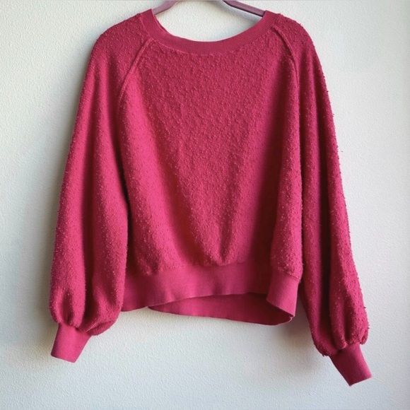 Free People Hot Pink Sweater Size Medium - Picture 4 of 10